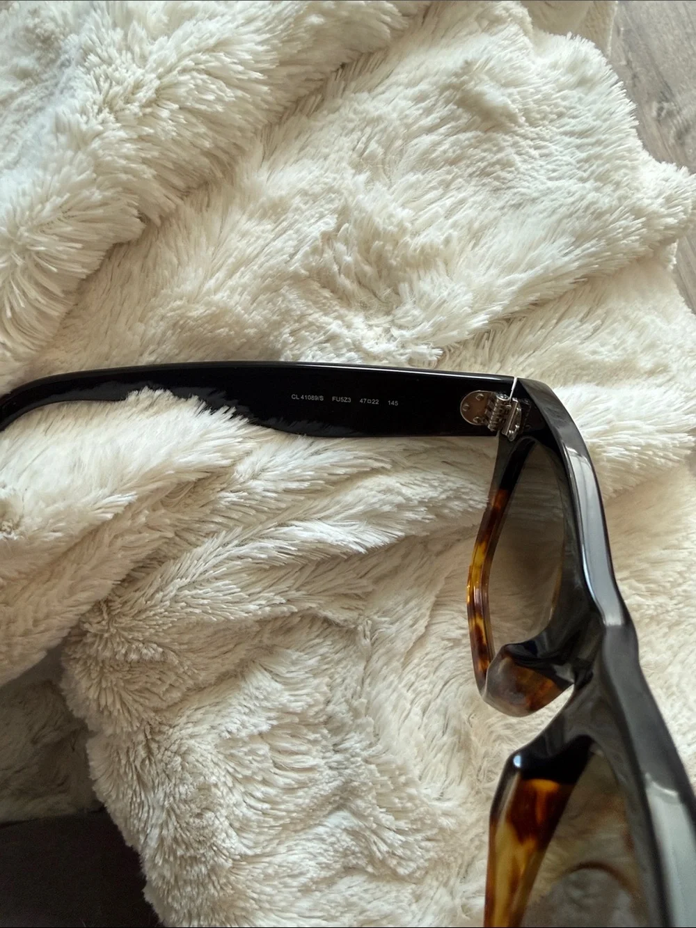 Celine Two-Tone Black and Tortoiseshell Cat-Eye Sunglasses
